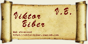Viktor Biber vizit kartica